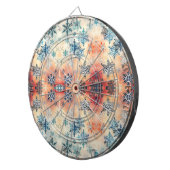 Vintage Sneeuwvlokken Patroon - Dartbord (Voorkant Rechts)