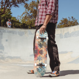 Vintage Sneeuwvlokken Patroon - Skateboard