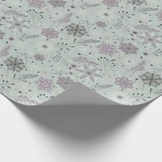 Vintage Snow Cadeaupapier (Hoek)