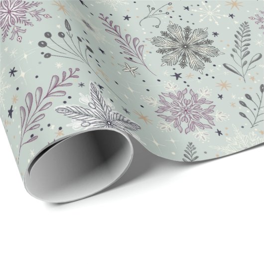 Vintage Snow Cadeaupapier (Rol Hoek)