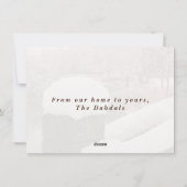 Vintage Snow Over Lake Bridges Winter Wonderland Feestdagenkaart (Achterkant)