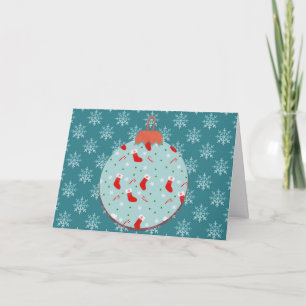 Vintage Snowflake Ornament kerstKaart Kaart