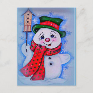 Vintage Snowman Briefkaart