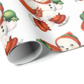 Vintage Snowman Cadeaupapier (Rol Hoek)