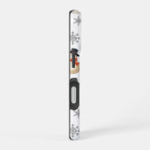 Vintage Snowman Christmas Snowflakes iPhone Case 16 Hoesje (Rechterkant)