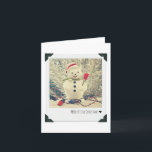 Vintage Snowman Feestdagen Kaart<br><div class="desc">Fotografie van *ME* © 2013 Hilary Walker</div>