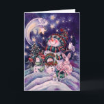 Vintage Snowman Feestdagen Kaart<br><div class="desc">Vintage Snowman</div>
