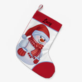 Vintage Snowman Kleine Kerstsok (Voorkant (Hangend))