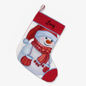 Vintage Snowman Kleine Kerstsok (Voorkant (Hangend))