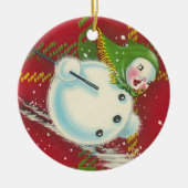 Vintage Snowman Ornament (Voorkant)