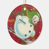 Vintage Snowman Ornament (Links)