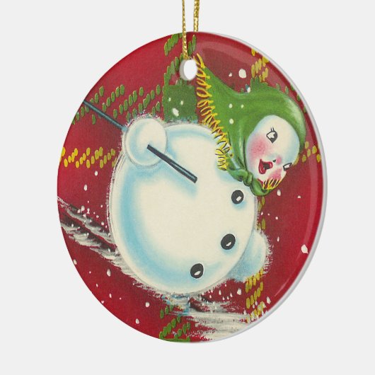 Vintage Snowman Ornament (Links)