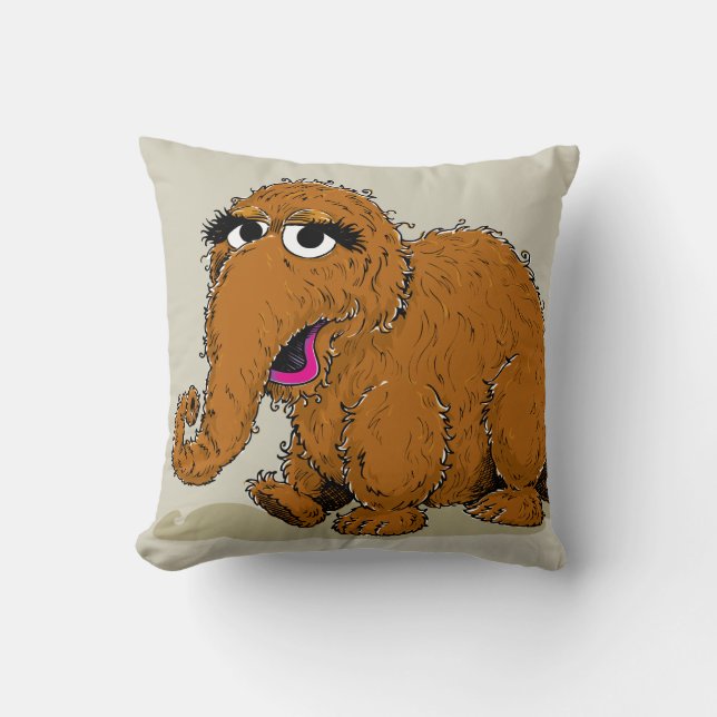 Vintage Snuffleupagus Kussen (Voorkant)