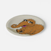 Vintage Snuffleupagus Papieren Bordje (Gekanteld)