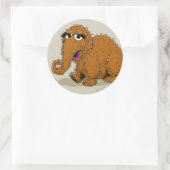 Vintage Snuffleupagus Ronde Sticker (Tas)