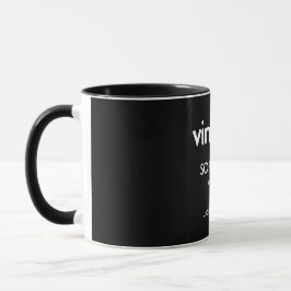 vintage SO!Trouble logo en slogan op zwart Mok