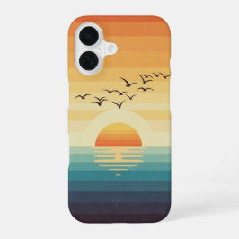 Vintage Soaring Sea Birds iPhone 16 Hoesje
