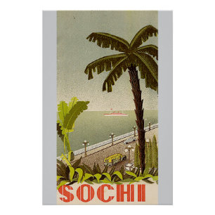 Vintage Sochi Marine Station Fijne Kunst Reis Perfect Poster