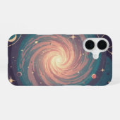 Vintage Soft-Style Nebula iPhone 16 Hoesje (Achterkant horizontaal)