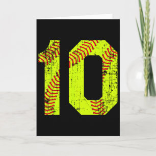 Vintage Softll 10 Jersey Nummer Kaart