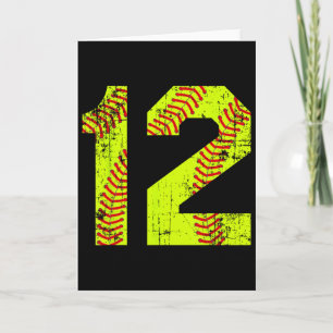 Vintage Softll 12 Shirtsnummer Kaart