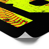 Vintage Softll 18 Jersey Nummer Poster (Hoek)