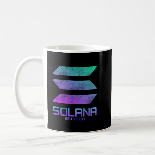 vintage solana SOL Crypto Coin HODL Koffiemok (Links)