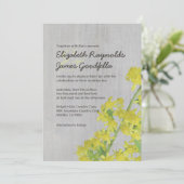 Vintage Solidago Wedding Invitations Kaart (Staand voorkant)