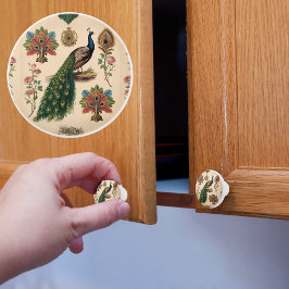 Vintage Solo Pauw Keramische Knop