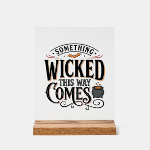Vintage Something Wicked Halloween Shirt Design_1 Acryl Bord