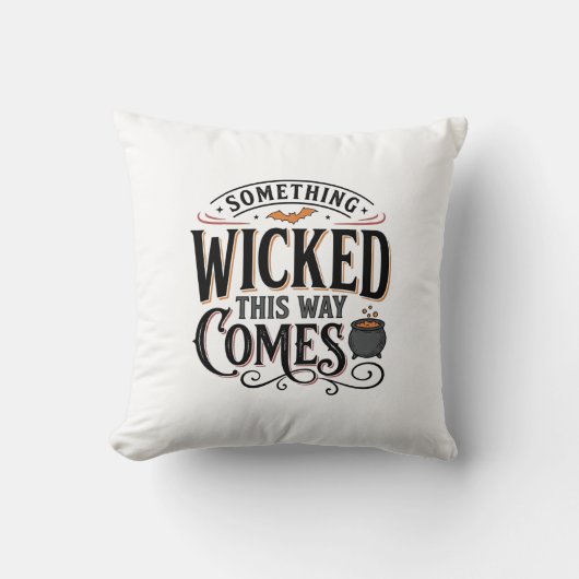 Vintage Something Wicked Halloween Shirt Design_1 Kussen (Voorkant)