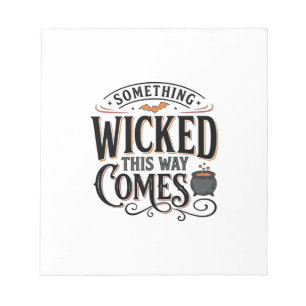 Vintage Something Wicked Halloween Shirt Design_1 Notitieblok