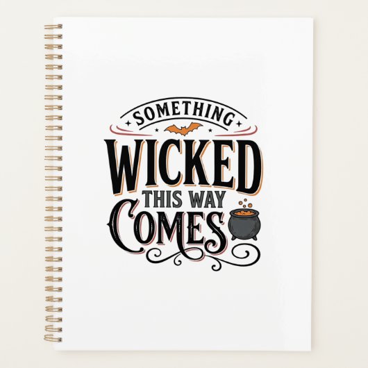 Vintage Something Wicked Halloween Shirt Design_1 Planner (Voorkant)