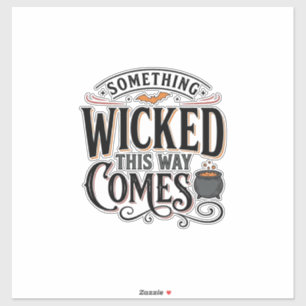 Vintage Something Wicked Halloween Shirt Design_1 Sticker