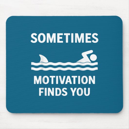 Vintage Sometimes Motivation Finds You Tee - Funny Muismat (Voorkant)