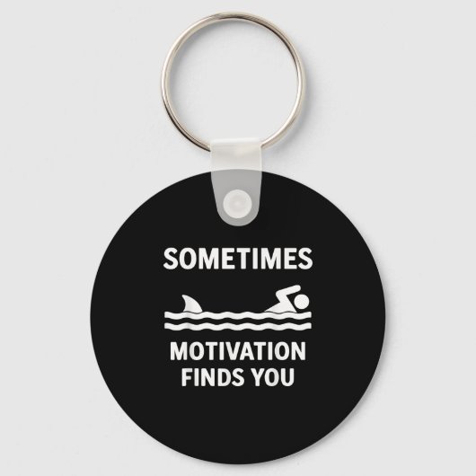 Vintage Sometimes Motivation Finds You Tee - Funny Sleutelhanger (Voorkant)