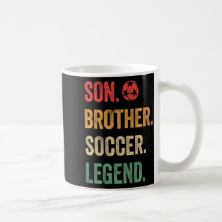 Vintage Son Brother Soccer Legend Retro Boys Socc  Koffiemok