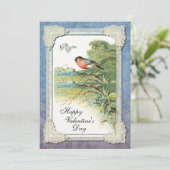 Vintage Songbird with Modern Message Feestdagenkaart (Staand voorkant)