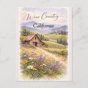 Vintage Sonoma Valley Californië Reis Poster Briefkaart