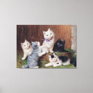 Vintage Sophie Sperlich Kittens Canvas Afdruk