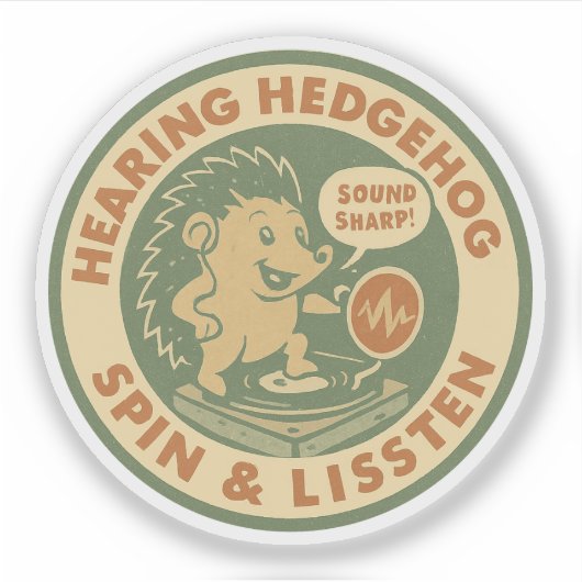 Vintage Sound Sharp Audiologie DJ Sticker (Voorkant)