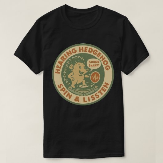 Vintage Sound Sharp Audiologie DJ T-shirt (Design voorkant)