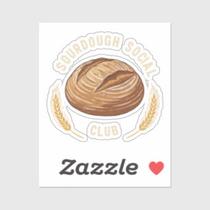 Vintage Sourdough Social Club Ambachtelijk brood Sticker