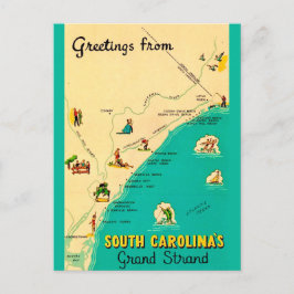 Vintage South Carolina Coast Postcard Briefkaart