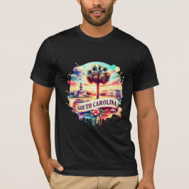 Vintage South Carolina Map T-Shirt Retro us state