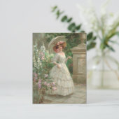 Vintage Southern Bell Girl Briefkaart (Staand voorkant)