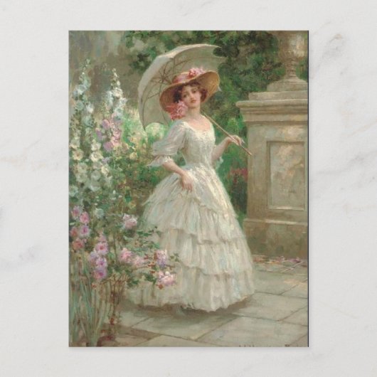 Vintage Southern Bell Girl Briefkaart (Voorkant)