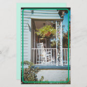 Vintage Southern Porch Briefpapier (Voorkant / Achterkant)