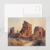 Vintage Southwestern Ruins Illustration Briefkaart (Voorkant / Achterkant)