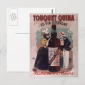 Vintage Spaans reclameposter: wijn Briefkaart (Voorkant / Achterkant)